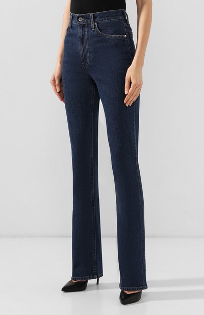 Расклешенные джинсы HELMUT LANG синего цвета по цене 21850 руб., арт. I09DW208, фото 3 Расклешенные джинсы HELMUT LANG, арт. I09DW208, фото 3