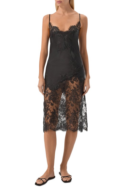 Сорочка из шелка и вискозы Marjolaine 4BEL6101 Чёрный  4BEL6101 Фото 2