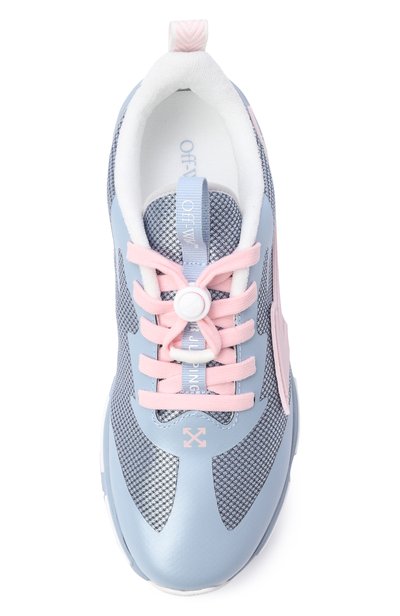 Комбинированные кроссовки for jumping OFF-WHITE голубого цвета по цене 29650 руб., арт. 0GIA008S26FAB001, фото 4 Комбинированные кроссовки for jumping OFF-WHITE, арт. 0GIA008S26FAB001, фото 4