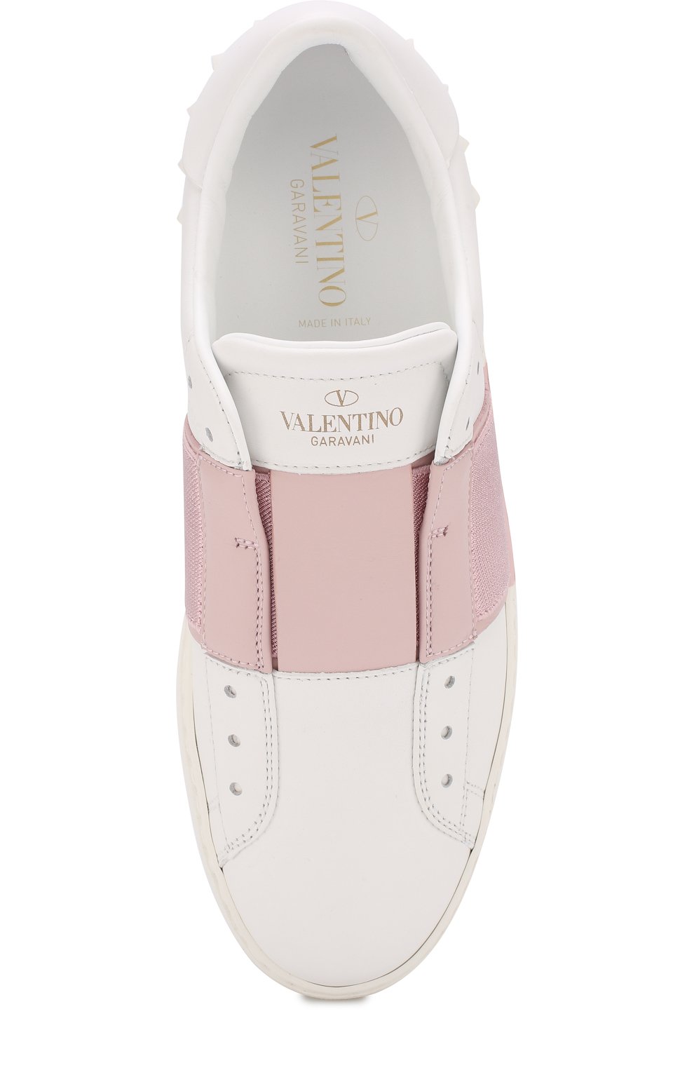 Кожаные кеды open с контрастной отделкой VALENTINO, арт. QW1S0A41/BVC, фото 5