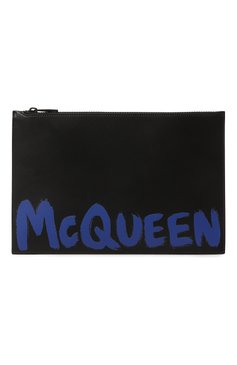 Мужской кожаный футляр для документов ALEXANDER MCQUEEN черного цвета, арт. 560472/1AAH41079 | Фото 1 (Материал: Натуральная кожа; Кросс-КТ: футляры для документов; Материал сплава: Проставлено; Нос: Не проставлено)