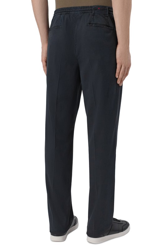 Брюки из хлопка и шелка Kiton UPLACRK0607H Чёрный  UPLACRK0607H Фото 4