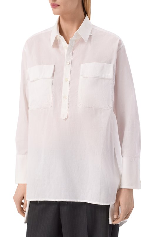 Хлопковая рубашка Undercover UP1F1403 Белый  UP1F1403 Фото 3