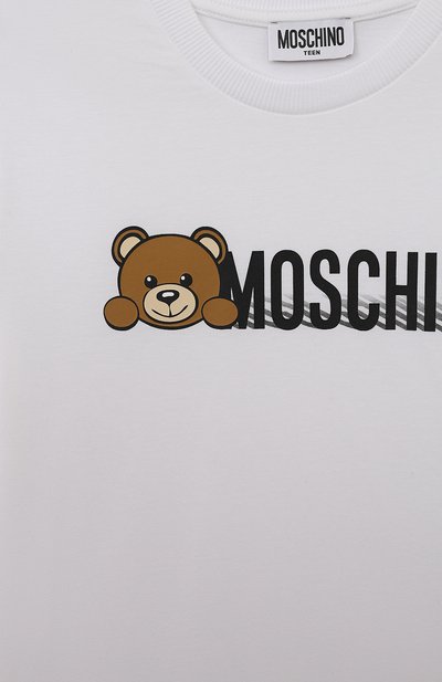 Хлопковая футболка MOSCHINO, арт. HWM03U/LAA34/10A-14A, фото 3