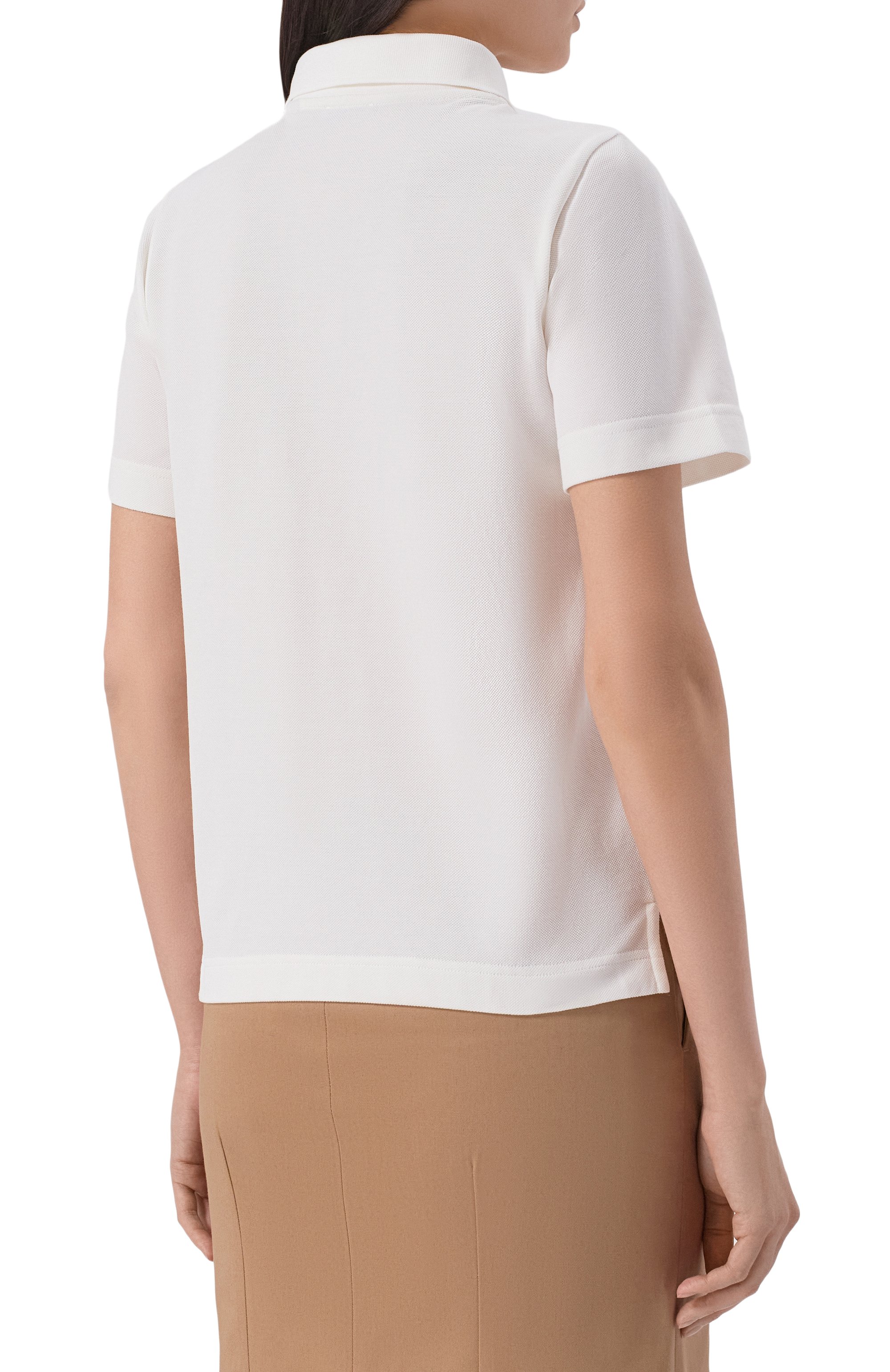 Хлопковое поло BURBERRY белого цвета по цене 54700 руб., арт. 8118961, фото 4 Хлопковое поло BURBERRY, арт. 8118961, фото 4