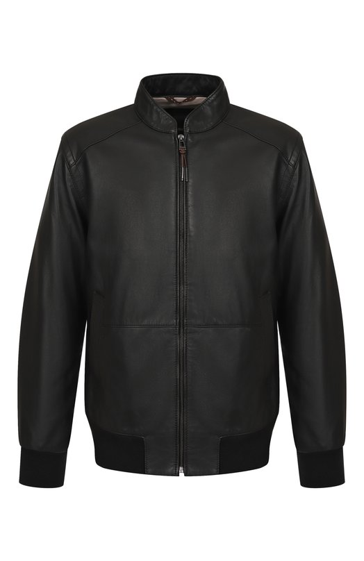 Кожаный бомбер Windsor B0RELL03-L/1300145 Чёрный B0RELL03-L/1300145