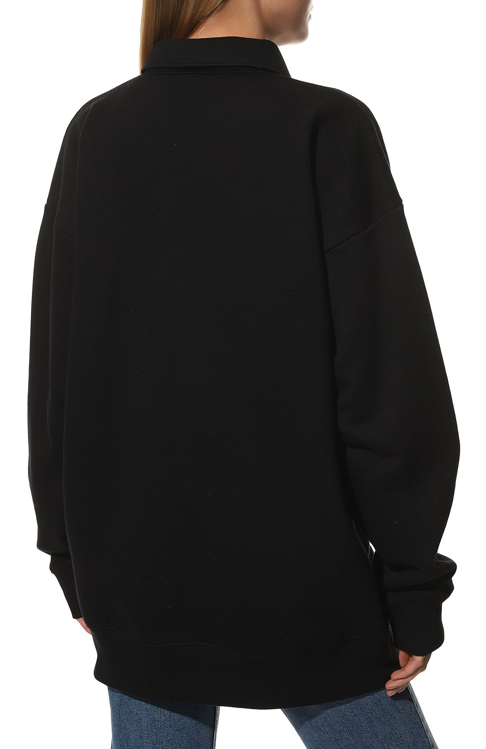Хлопковое поло DRIES VAN NOTEN черного цвета по цене 45600 руб., арт. 222-011129-5615, фото 4 Хлопковое поло DRIES VAN NOTEN, арт. 222-011129-5615, фото 4