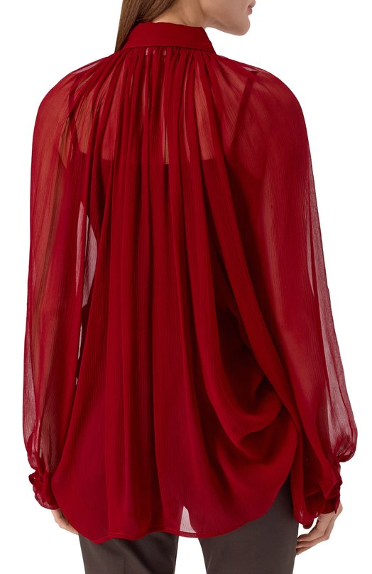 Шелковая блузка Jacob Lee WSB2015AW25NR Бордовый  WSB2015AW25NR Фото 4