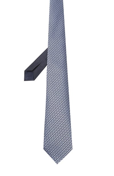 Шелковый галстук с узором ZEGNA синего цвета по цене 30750 руб., арт. Z3F60/1US, фото 2 Шелковый галстук с узором ZEGNA, арт. Z3F60/1US, фото 2