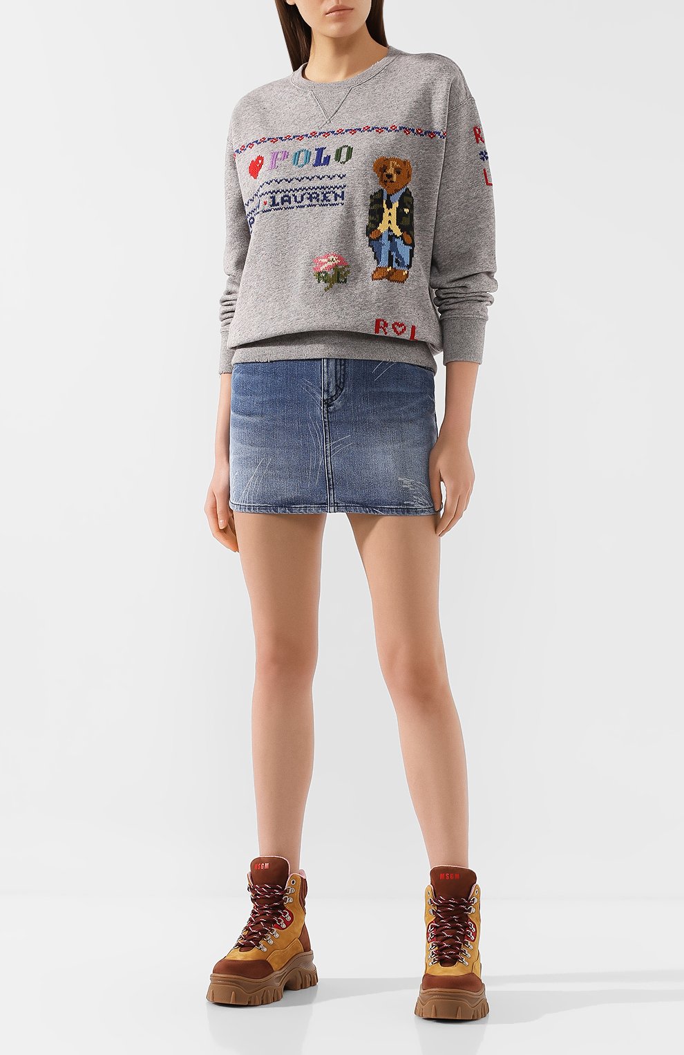 Хлопковый свитшот POLO RALPH LAUREN серого цвета по цене 15650 руб., арт. 211764907, фото 2 Хлопковый свитшот POLO RALPH LAUREN, арт. 211764907, фото 2