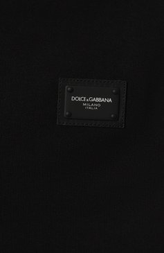 Мужской утепленный жилет DOLCE & GABBANA черного цвета, арт. G9A0GT/FU7DU | Фото 5 (Мужское Кросс-КТ: Толстовка-одежда; Материал сплава: Проставлено; Материал внешний: Хлопок; Стили: Спорт-шик; Драгоценные камни: Проставлено; Длина (верхняя одежда): Короткие; Материал подклада: Хлопок)