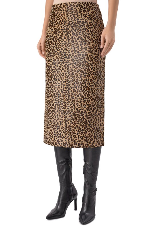 Кожаная юбка Co 3397ACHL-F25 Леопардовый  3397ACHL-F25 Фото 3