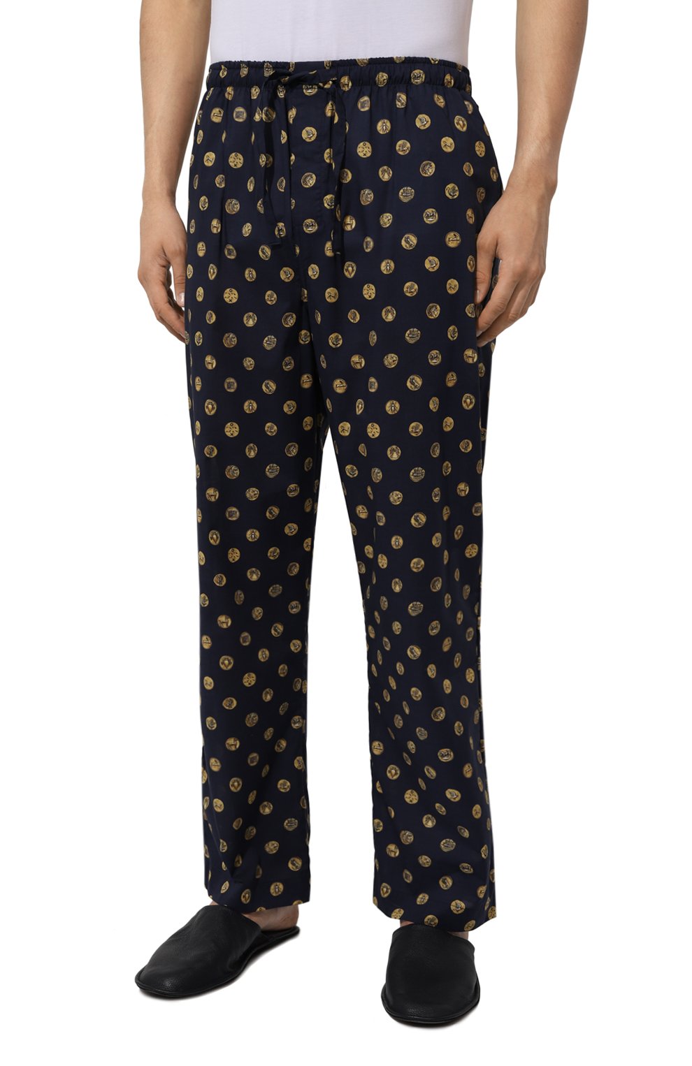 Хлопковые домашние брюки DEREK ROSE темно-синего цвета по цене 18600 руб., арт. 3564-LEDB071, фото 3 Хлопковые домашние брюки DEREK ROSE, арт. 3564-LEDB071, фото 3