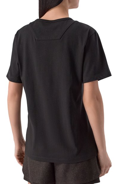 Хлопковая футболка JUUN.J черного цвета по цене 21750 руб., арт. JW5242W015, фото 4 Хлопковая футболка JUUN.J, арт. JW5242W015, фото 4