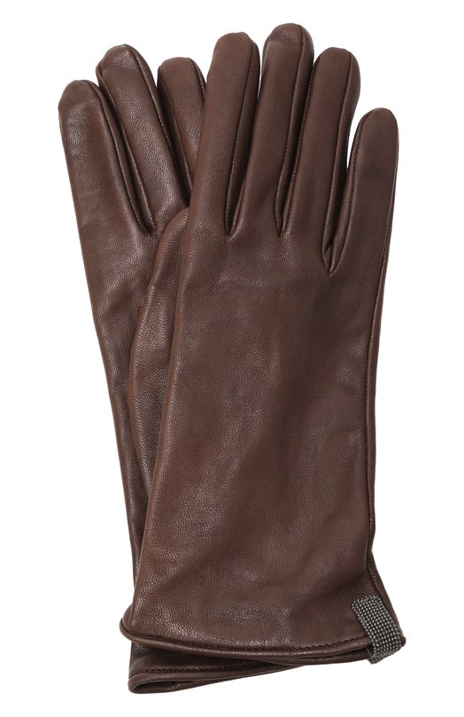 Кожаные перчатки Brunello Cucinelli MPPAH9009 Коричневый MPPAH9009