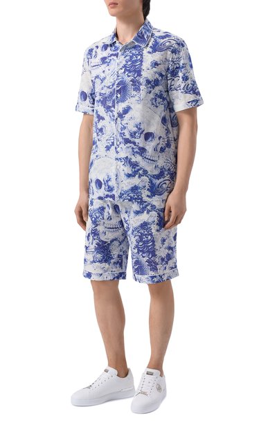 Шорты изо льна и хлопка PHILIPP PLEIN, арт. SAFC MRT1641 PTE003N, фото 2