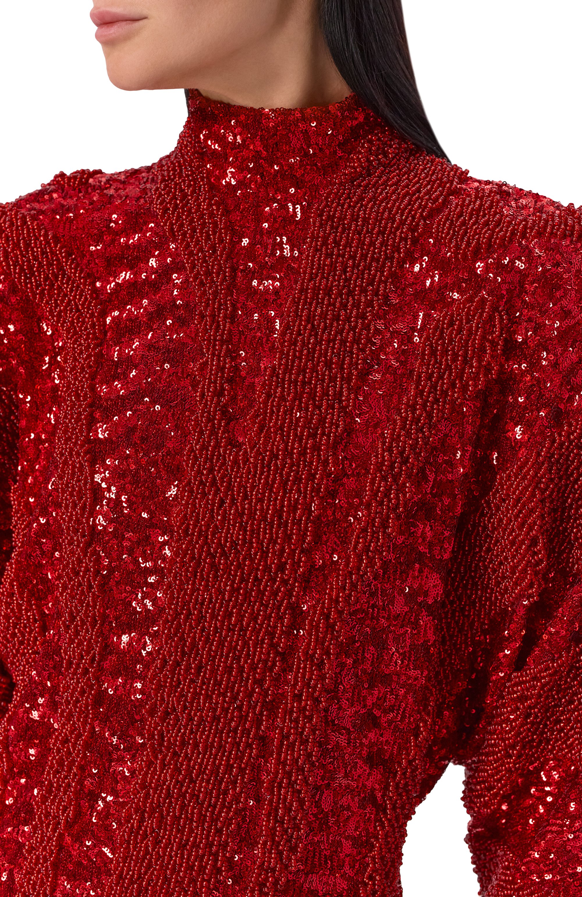 Платье с отделкой пайетками BALMAIN, арт. FF0R9377/PD22, фото 4