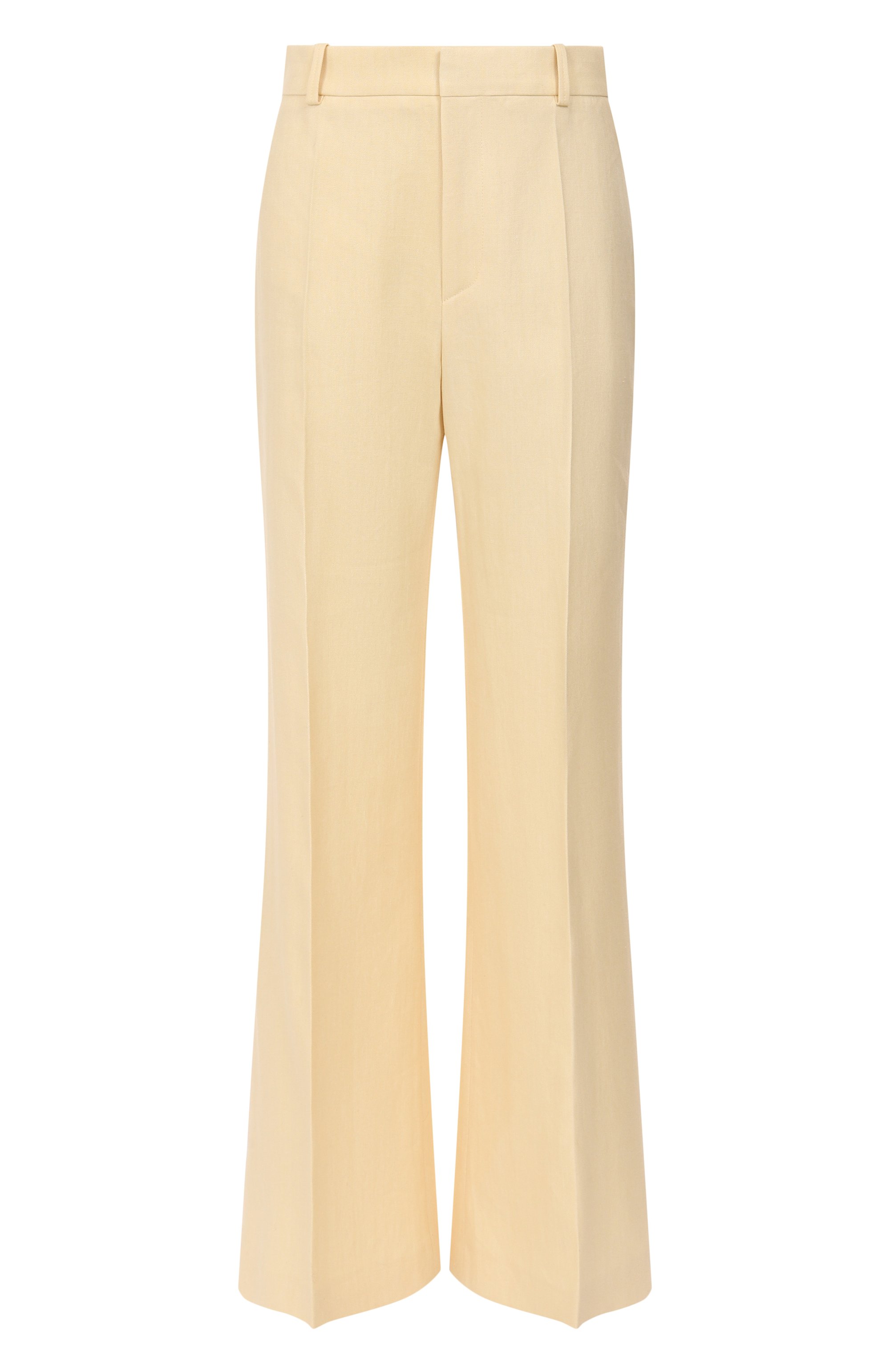 Брюки CHLOÉ кремового цвета по цене 167500 руб., арт. CH25UPA15434, фото 1 Брюки CHLOÉ, арт. CH25UPA15434, фото 1