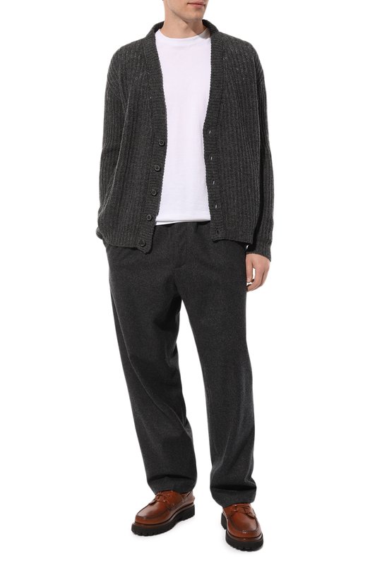 Шерстяные брюки Jil Sander J47KA0016/J40119 Серый  J47KA0016/J40119 Фото 2