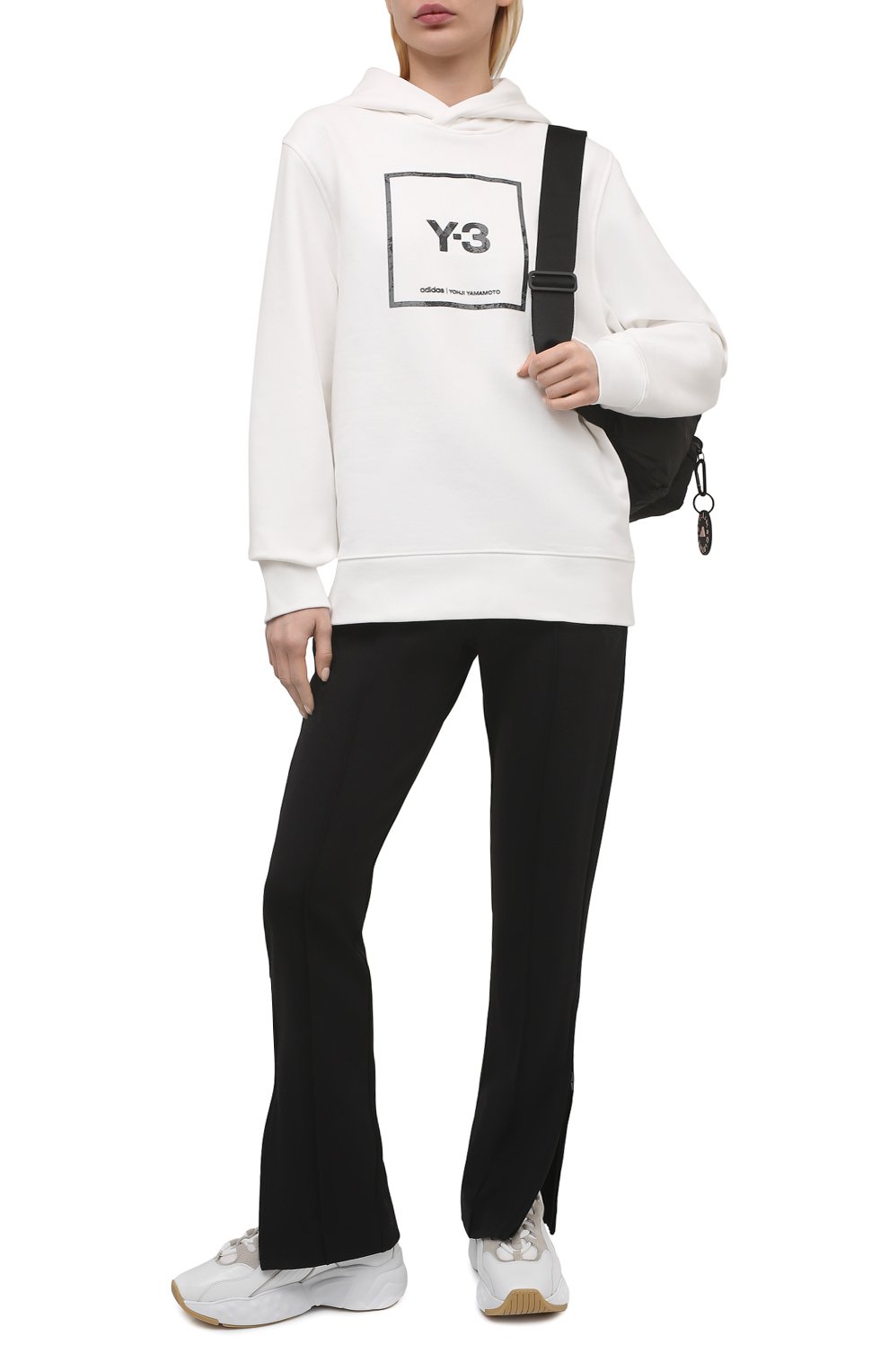 Хлопковое худи Y-3 белого цвета по цене 18950 руб., арт. GV6054/W, фото 2 Хлопковое худи Y-3, арт. GV6054/W, фото 2