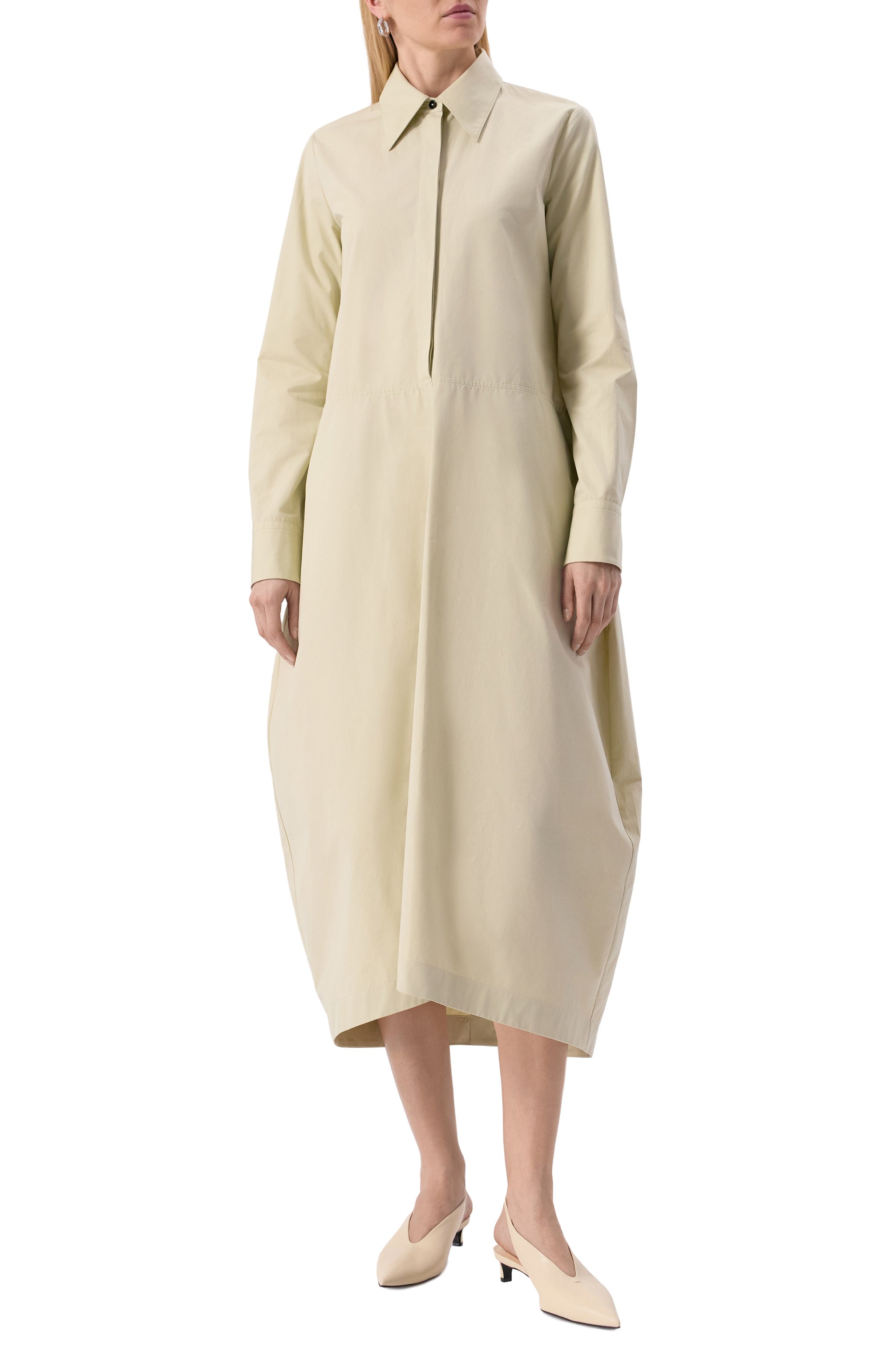 Хлопковое платье JIL SANDER, арт. J04CT0005-J45002, фото 3