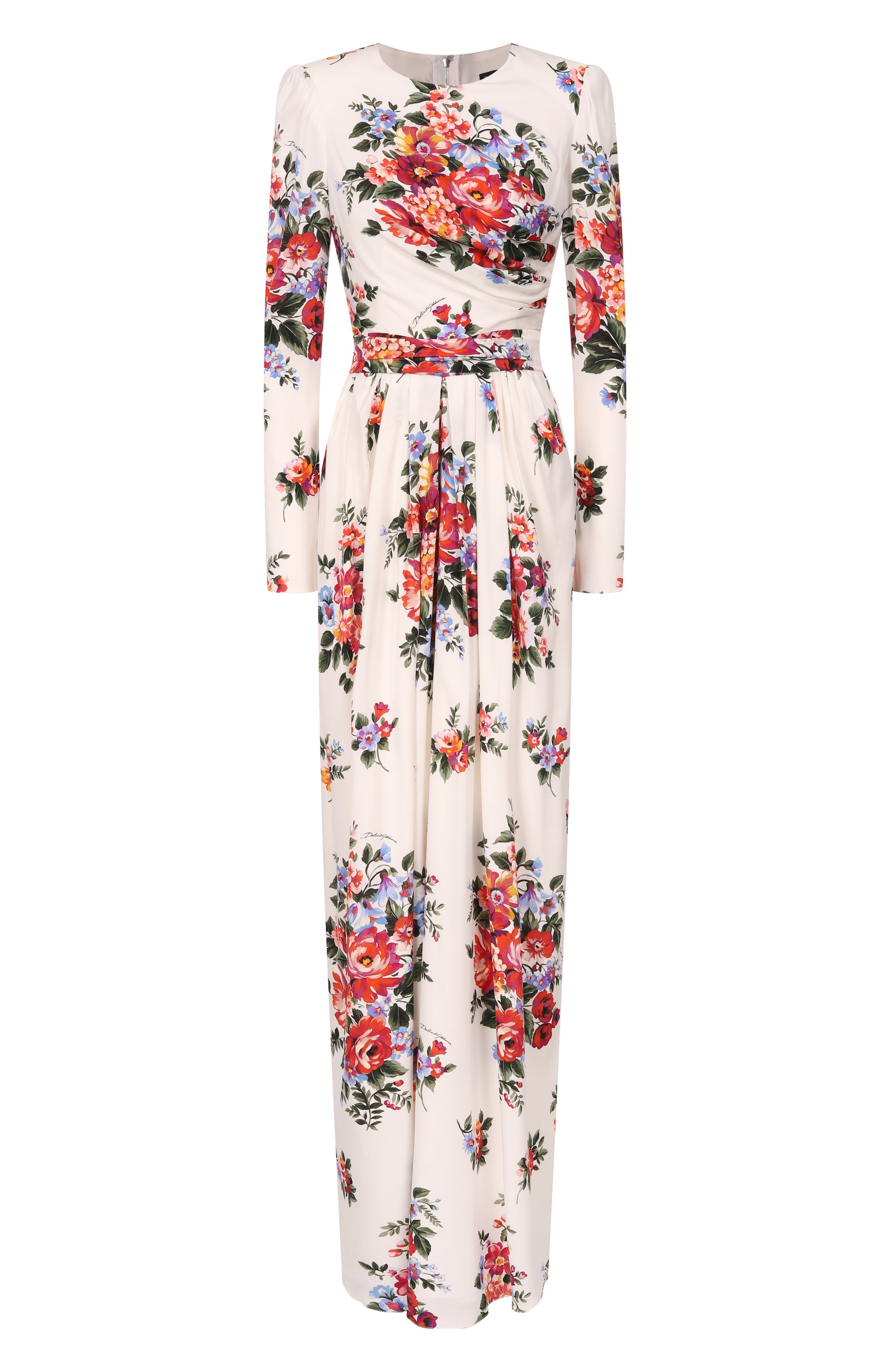 Шелковое платье DOLCE & GABBANA белого цвета по цене 653500 руб., арт. F610LT/FSA8P, фото 1 Шелковое платье DOLCE & GABBANA, арт. F610LT/FSA8P, фото 1