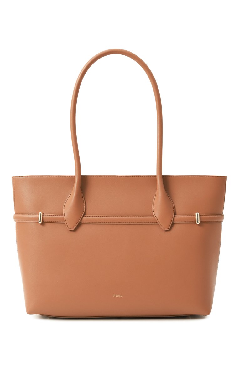 Женская сумка-тоут furla goccia FURLA бежевого цвета, арт. WB01497/BX3104 | Фото 6 (Материал: Текстиль, Натуральная кожа; Драгоценные камни: Проставлено; Размер: large; Материал сплава: Проставлено)