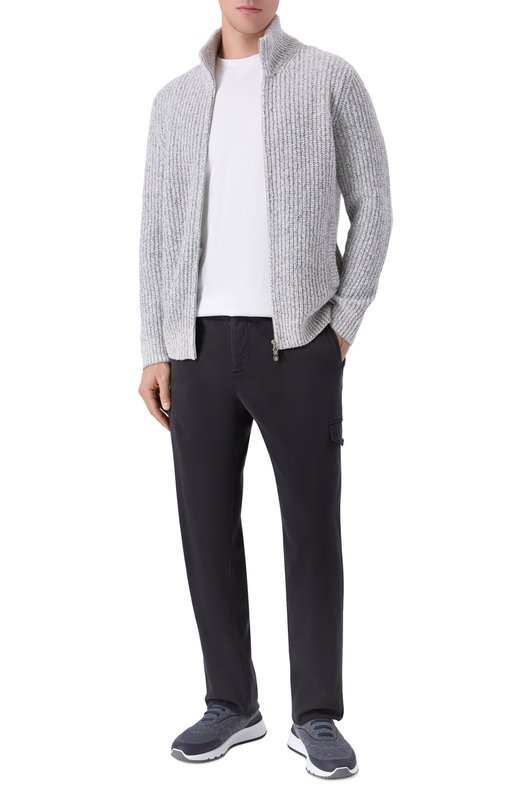 Текстильные кроссовки Brunello Cucinelli MZUEHR0342 Синий  MZUEHR0342 Фото 2