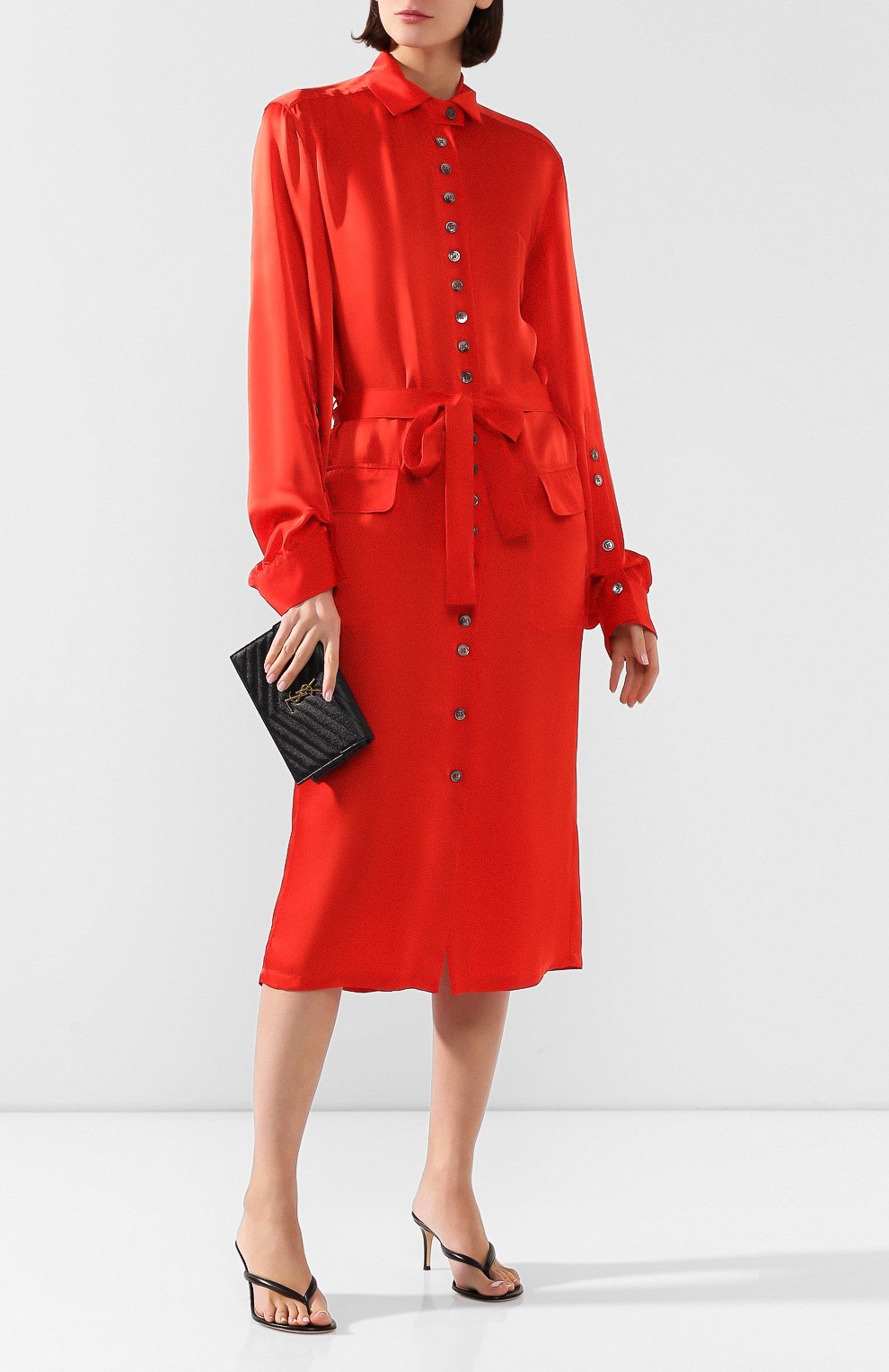 Платье с поясом ANN DEMEULEMEESTER, арт. 2001-2214-P-138-039, фото 2