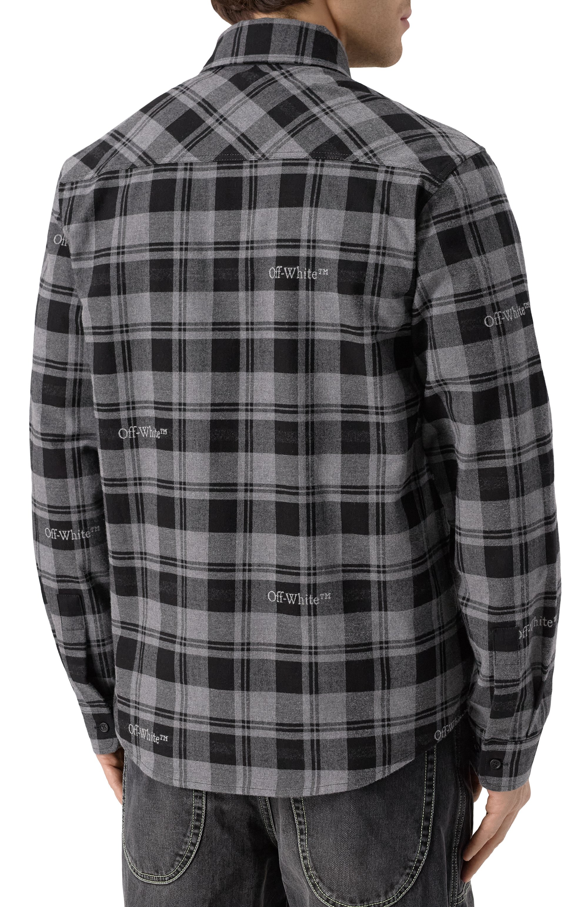 Хлопковая рубашка OFF-WHITE, арт. 0MGE030C99FAB001, фото 4