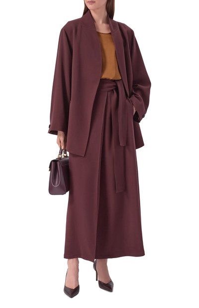 Юбка из шерсти и шелка KITON бордового цвета по цене 232000 руб., арт. D60201K0512I, фото 2 Юбка из шерсти и шелка KITON, арт. D60201K0512I, фото 2