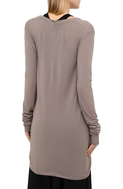Лонгслив из вискозы и шелка RICK OWENS серого цвета по цене 29950 руб., арт. RP20F2200/JS, фото 4 Лонгслив из вискозы и шелка RICK OWENS, арт. RP20F2200/JS, фото 4