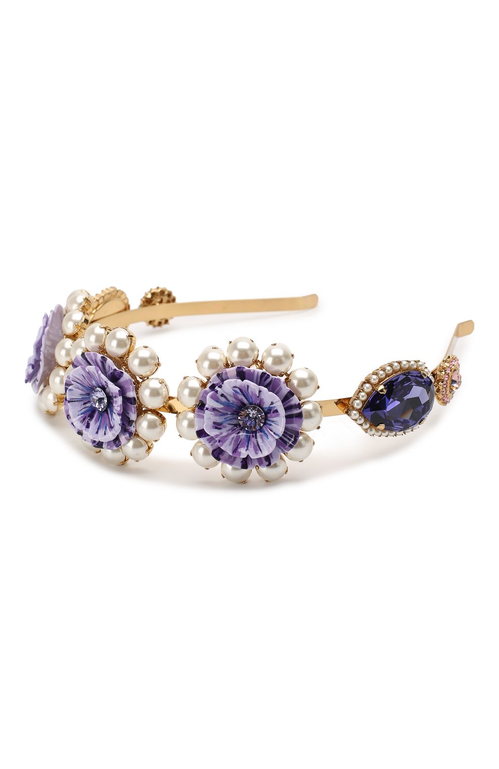 Ободок для волос DOLCE & GABBANA сиреневого цвета по цене 189000 руб., арт. WHM2P1/W1111, фото 2 Ободок для волос DOLCE & GABBANA, арт. WHM2P1/W1111, фото 2