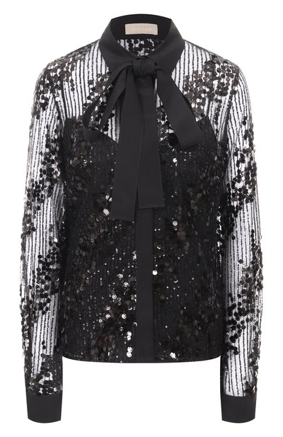 Женская блузка с отделкой пайетками ELIE SAAB, арт. SH127NP25/PA010