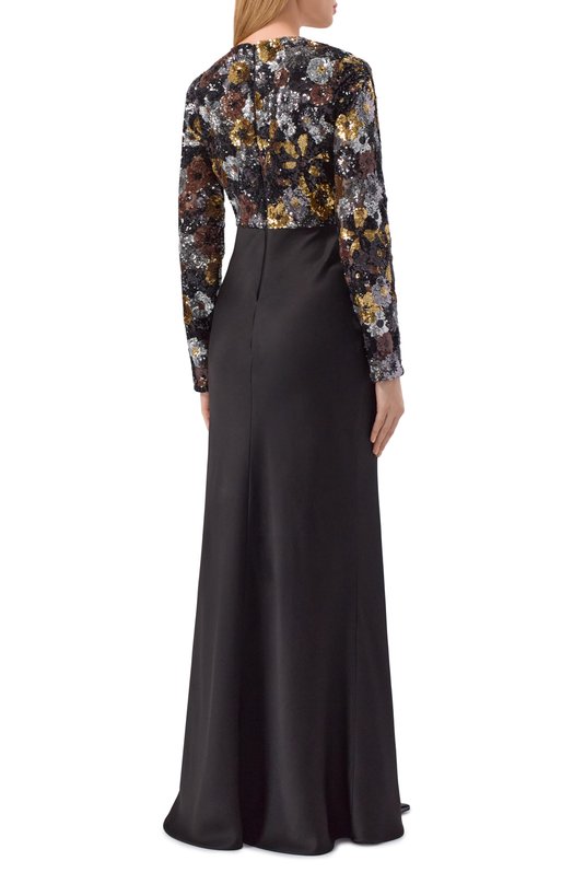 Платье с отделкой пайетками Max Mara Studio LASTRA Чёрный  LASTRA Фото 3