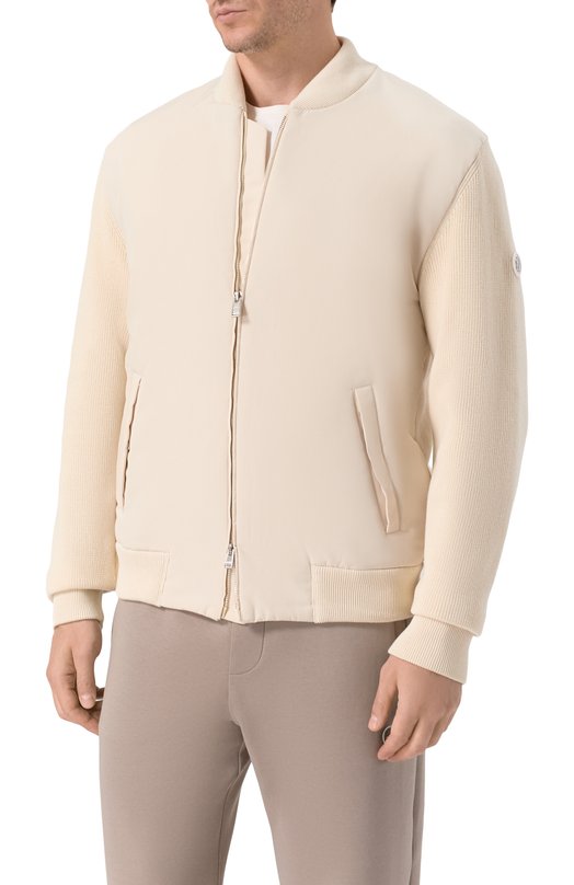 Комбинированный кардиган BOSS 50556325 Кремовый  50556325 Фото 3