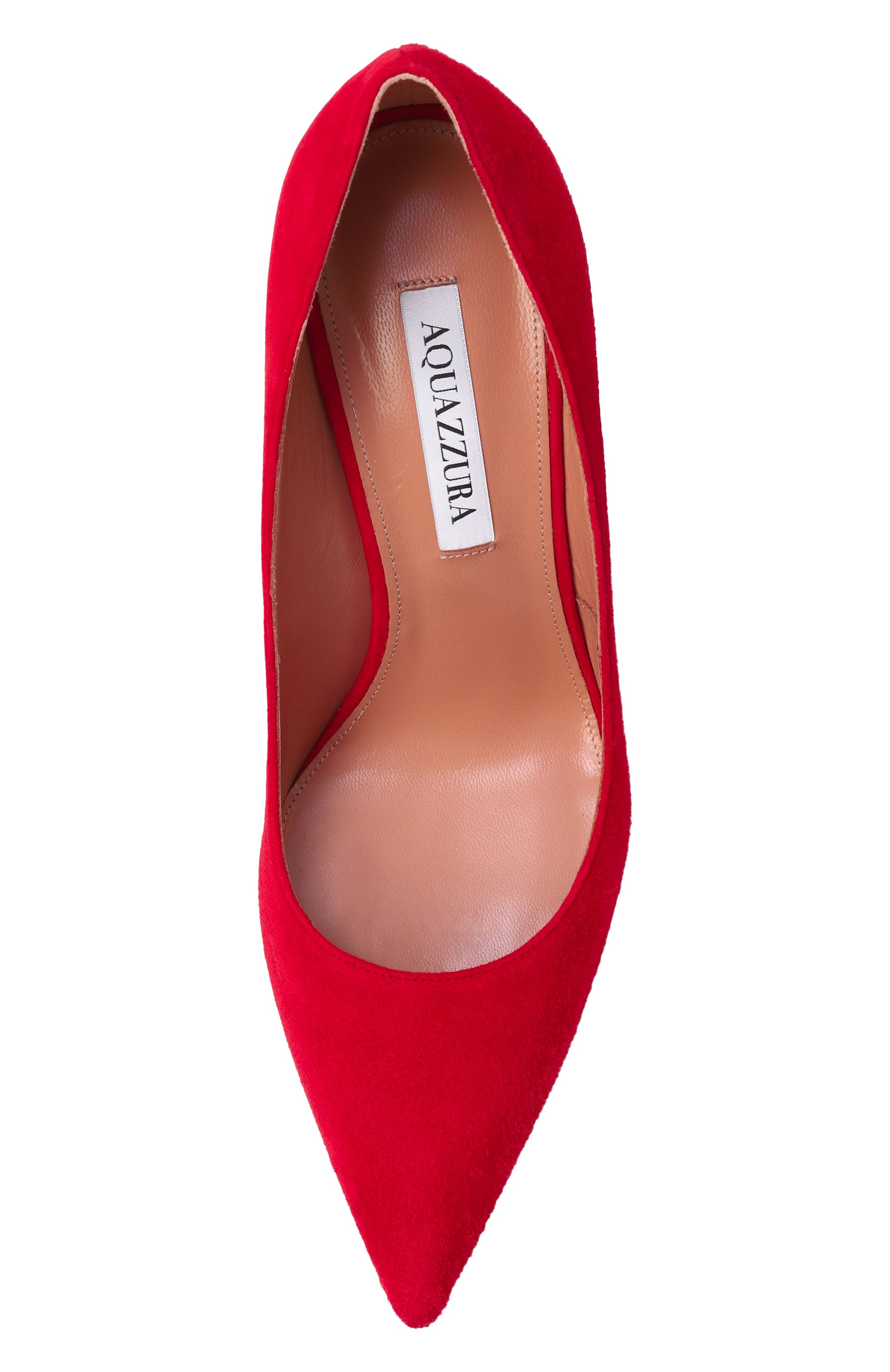 Замшевые туфли purist 105 AQUAZZURA красного цвета по цене 82350 руб., арт. PURHIGP1-SUE-F00, фото 6 Замшевые туфли purist 105 AQUAZZURA, арт. PURHIGP1-SUE-F00, фото 6