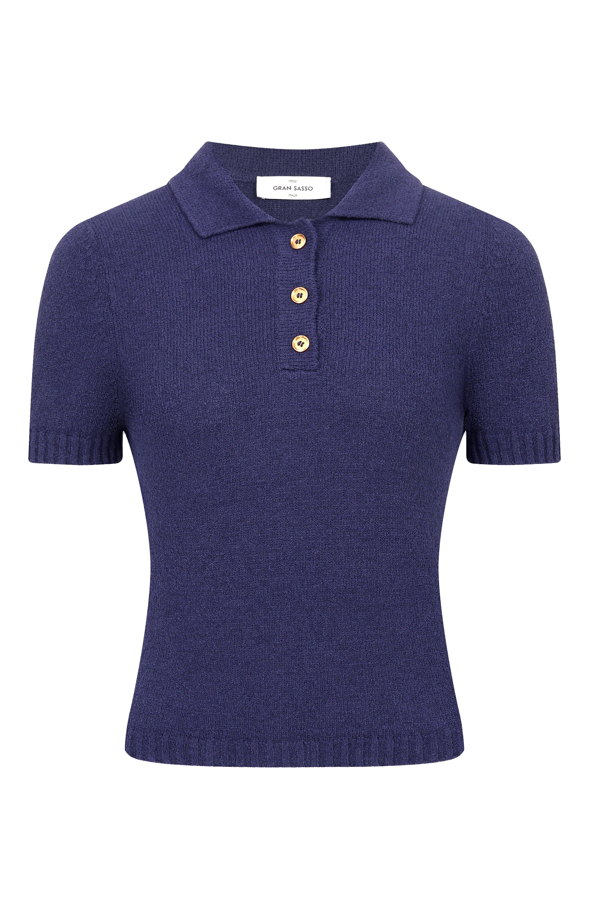 Хлопковое поло GRAN SASSO синего цвета по цене 29950 руб., арт. 23256/22156, фото 1 Хлопковое поло GRAN SASSO, арт. 23256/22156, фото 1
