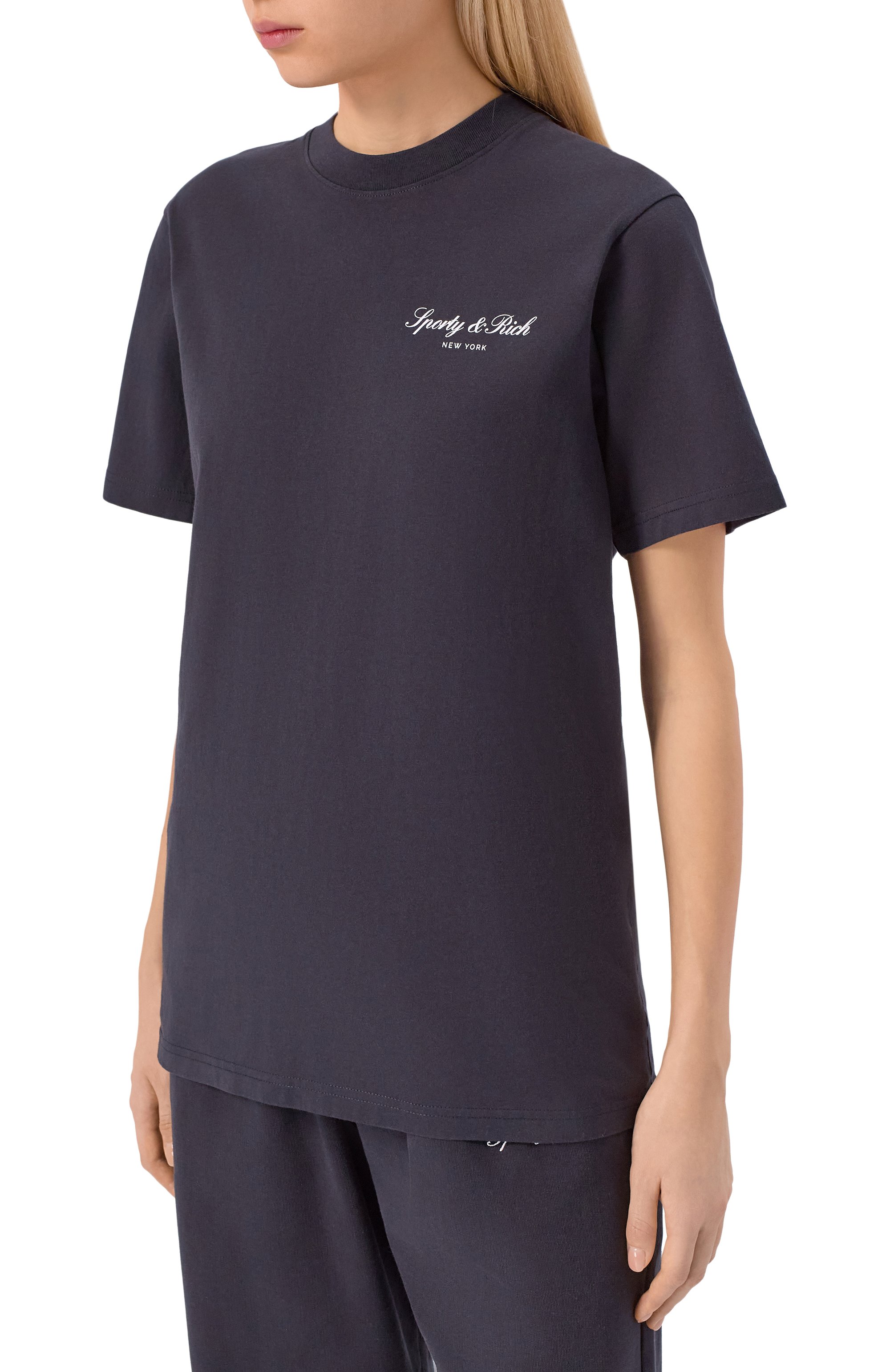 Хлопковая футболка SPORTY AND RICH, арт. T004360329BA01, фото 3