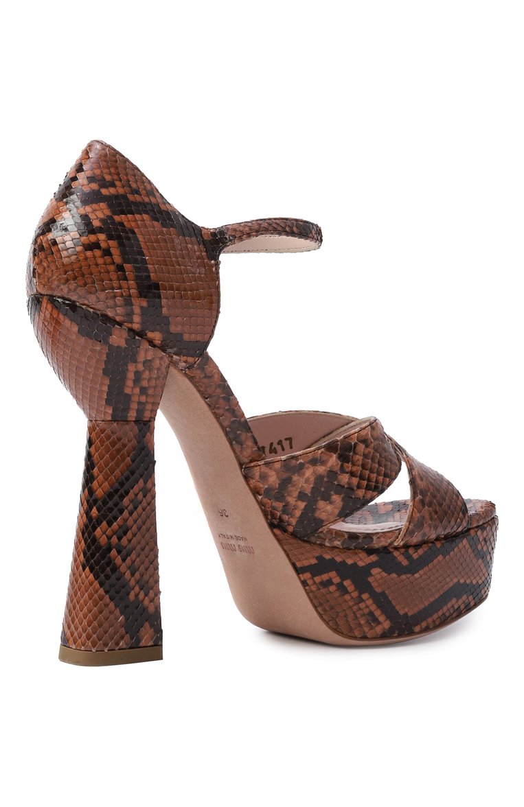 Босоножки из кожи питона MIU MIU, арт. 5XP617-047-F0134-135, фото 3