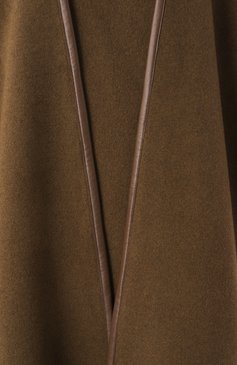 Женское пальто из шерсти и кашемира ISABEL MARANT коричневого цвета, арт. 24H/MA0353FA-B4D01I | Фото 6 (Длина (верхняя одежда): Длинные; Материал внешний: Шерсть; Рукава: Длинные; Драгоценные камни: Проставлено; Материал сплава: Проставлено; Стили: Кэжуэл; 1-2-бортные: Однобортные)