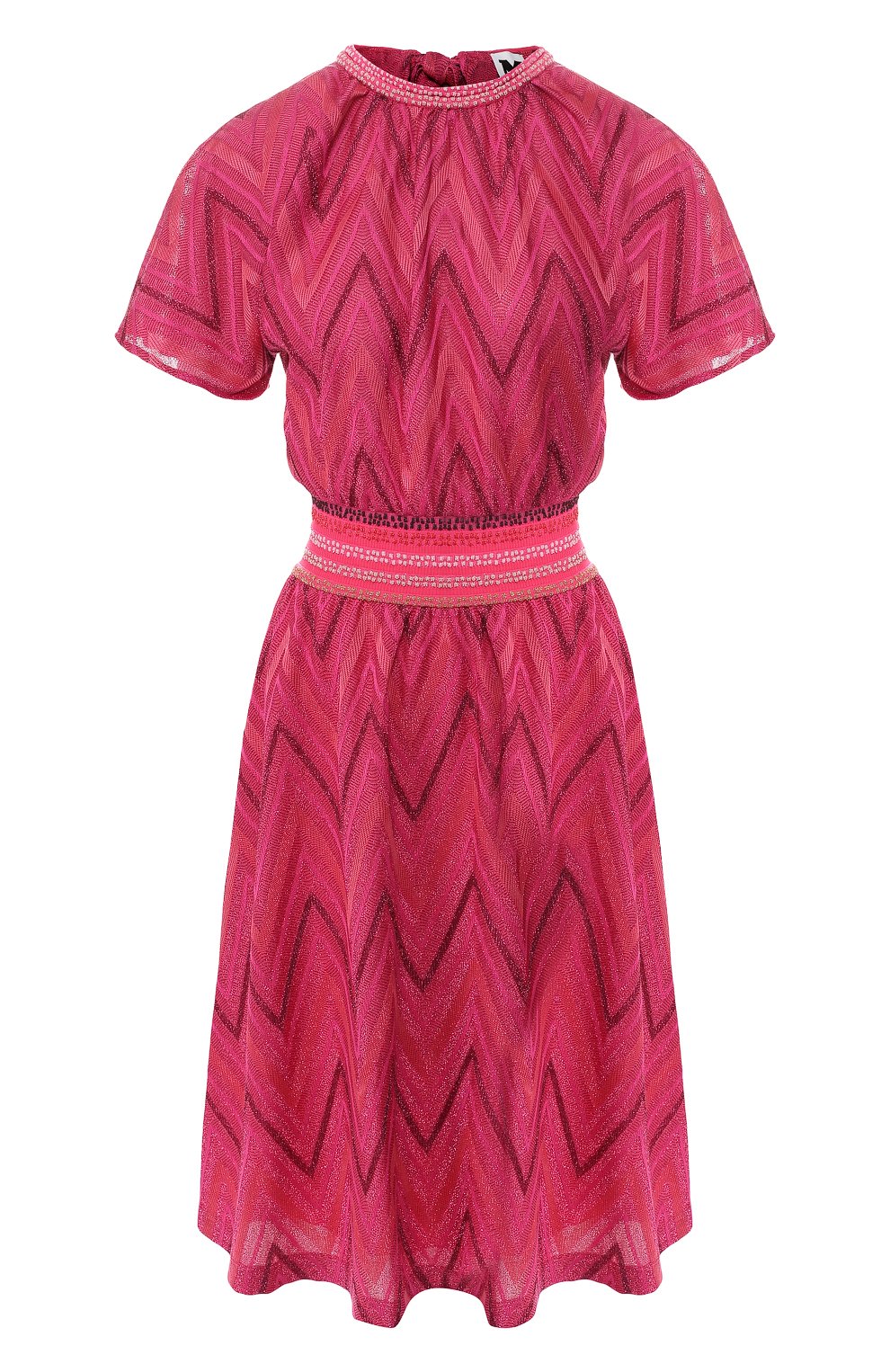 Платье из смеси хлопка и вискозы M MISSONI малинового цвета по цене 37200 руб., арт. 2DG00022/2J0005, фото 1 Платье из смеси хлопка и вискозы M MISSONI, арт. 2DG00022/2J0005, фото 1