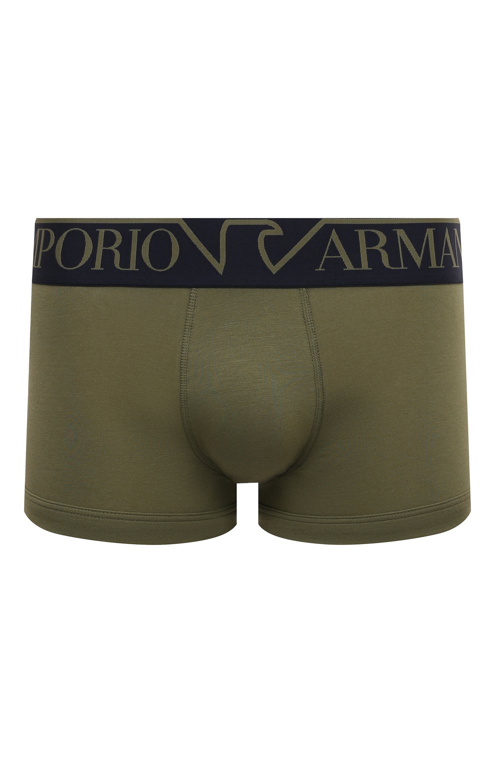 Хлопковые боксеры EMPORIO ARMANI хаки цвета по цене 3915 руб., арт. 111389/4F516, фото 1 Хлопковые боксеры EMPORIO ARMANI, арт. 111389/4F516, фото 1