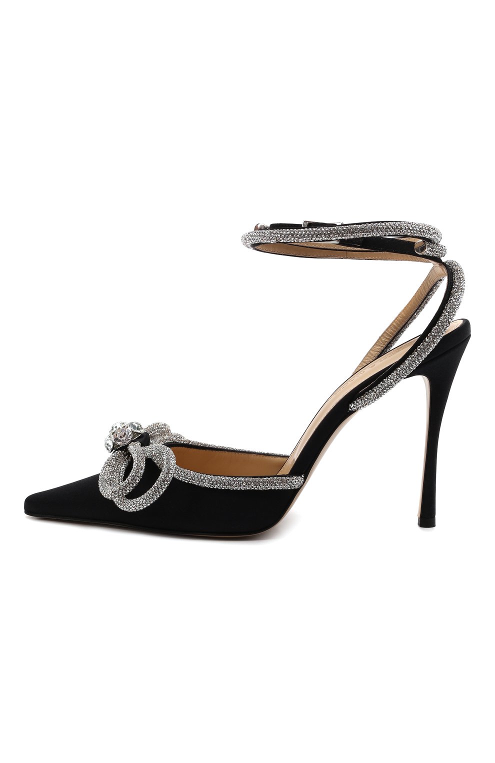 Текстильные туфли double bow 110 MACH & MACH, арт. FW20-0235 SILK SATIN, фото 4