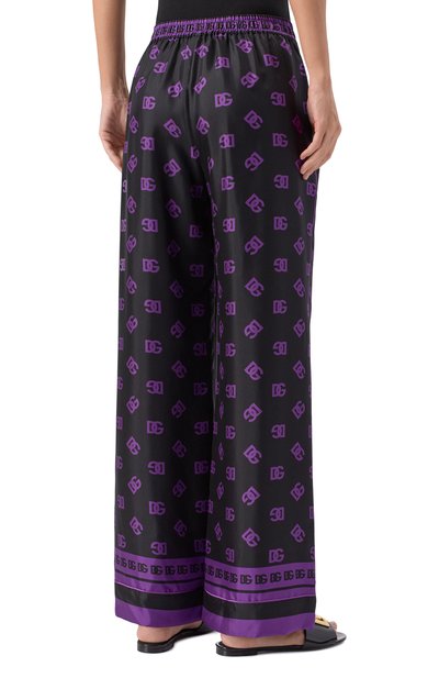 Шелковые брюки DOLCE & GABBANA черного цвета по цене 178000 руб., арт. FTAMPT/HI1Z7, фото 4 Шелковые брюки DOLCE & GABBANA, арт. FTAMPT/HI1Z7, фото 4