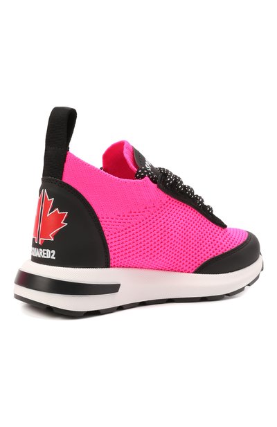 Текстильные кроссовки DSQUARED2 розового цвета по цене 32050 руб., арт. 70637/SCUBA/T0MAIA/CR0STA/18-27, фото 3 Текстильные кроссовки DSQUARED2, арт. 70637/SCUBA/T0MAIA/CR0STA/18-27, фото 3