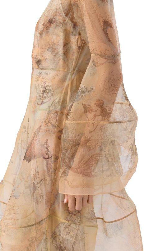 Шелковое платье Zimmermann 6938DC261 Бежевый  6938DC261 Фото 4