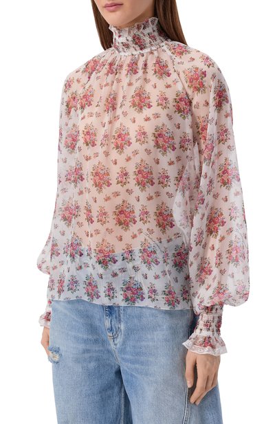 Блузка из шелка и хлопка DOLCE & GABBANA, арт. F7BK3T/IS10F, фото 3