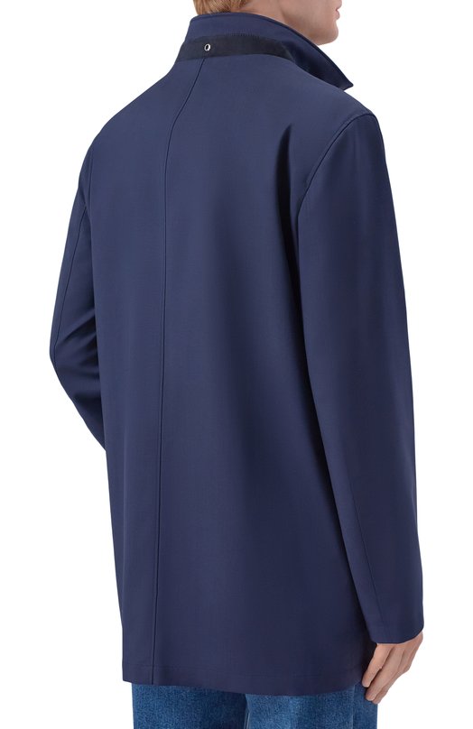 Шерстяной плащ Stefano Ricci MDJ6100280/5612 Синий  MDJ6100280/5612 Фото 4