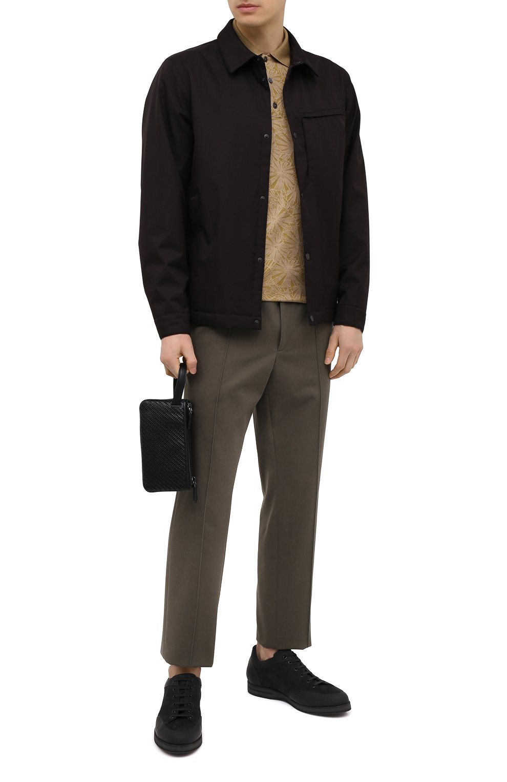 Кожаная борсетка ZEGNA, арт. C0976P-LHPTA, фото 2